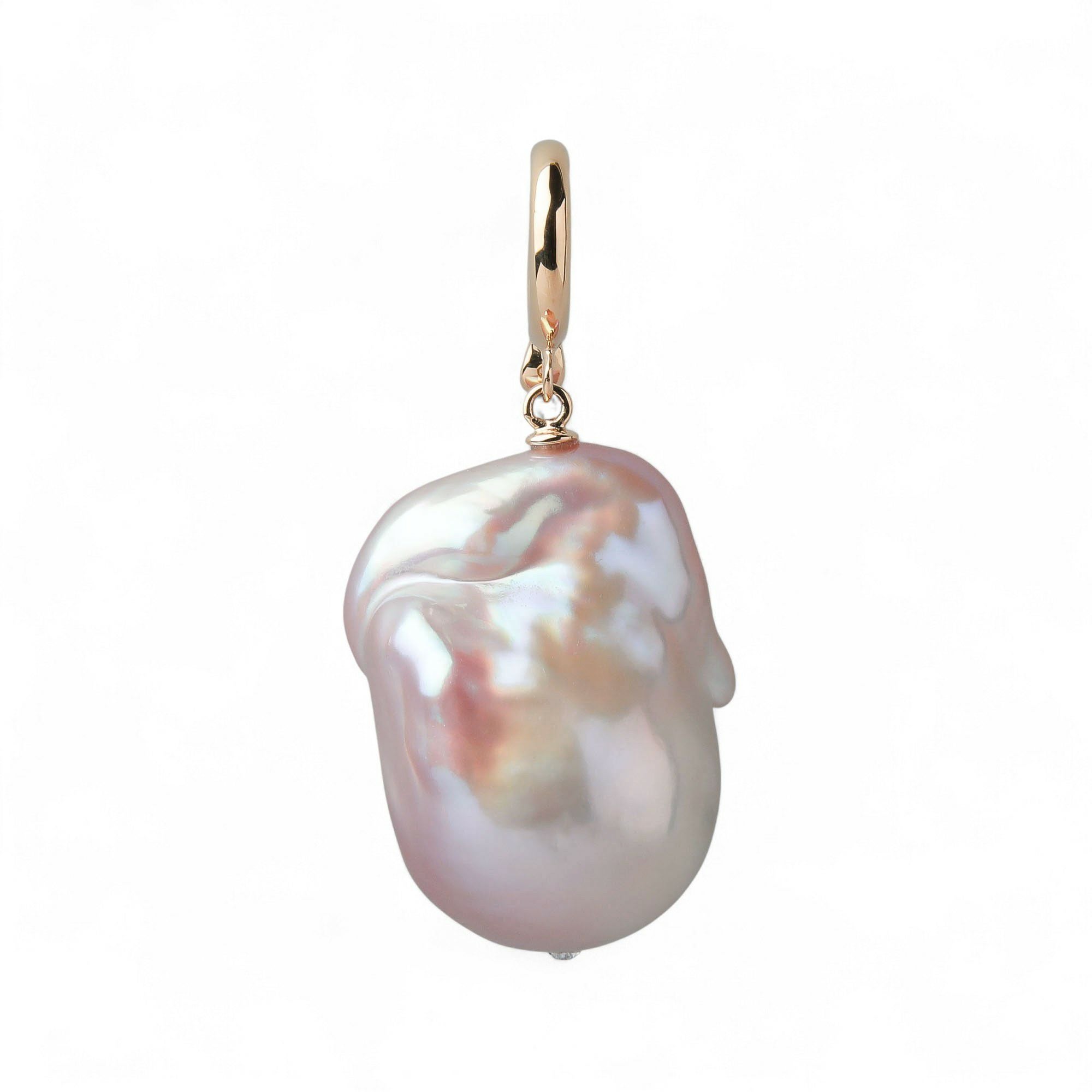 Unique+ 淡水真珠 クリッカー/ペンダントトップ 15mmUP K18YG