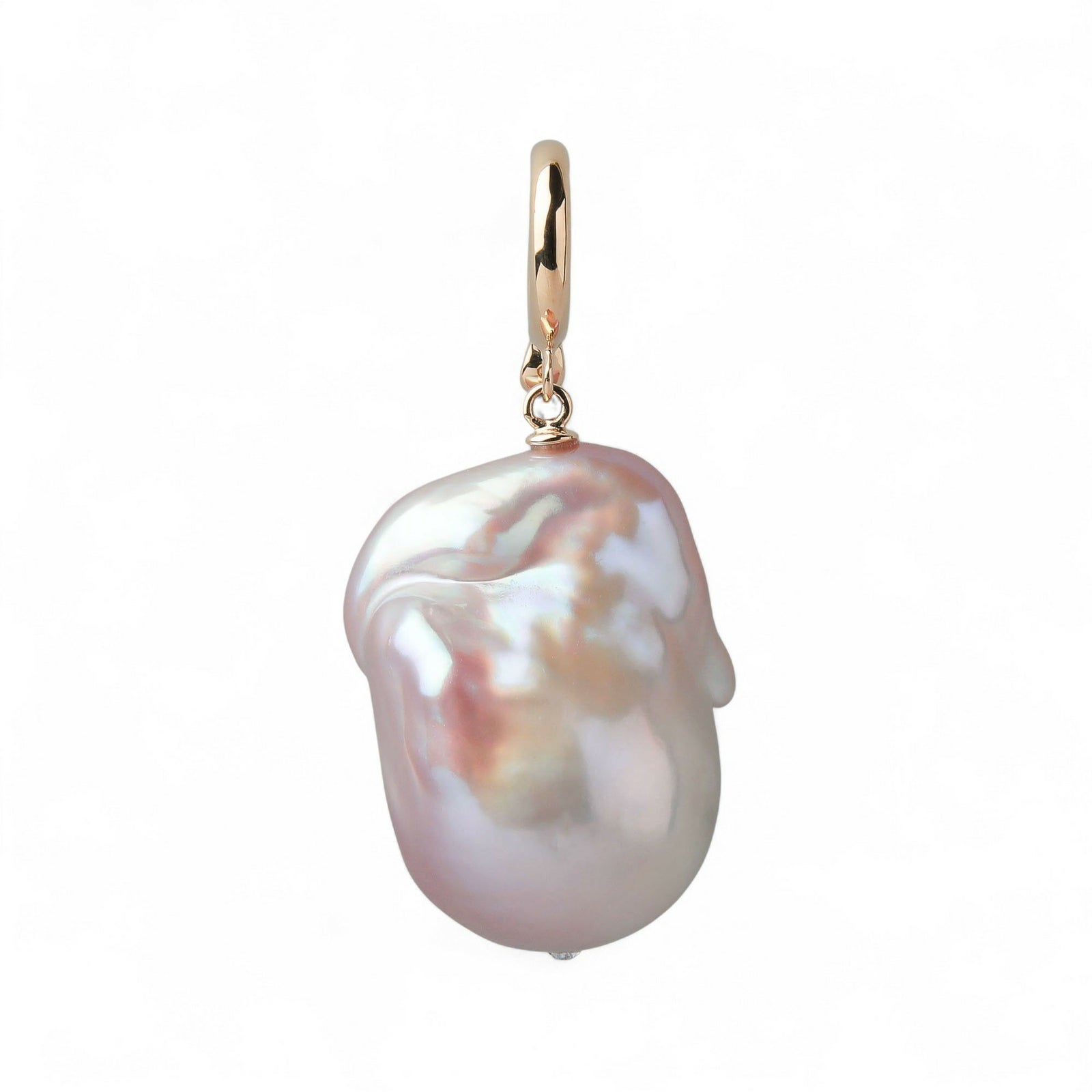 Unique+ 淡水真珠 クリッカー/ペンダントトップ　15mmUP K18YG オイスターバロック