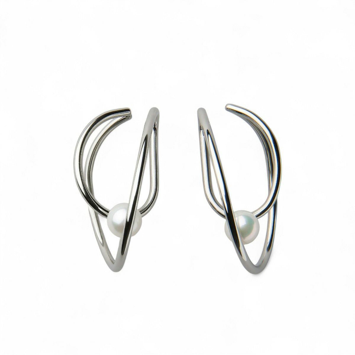 Supple あこや真珠 イヤーカフ(両耳)　7.0-7.5mm SUS316L