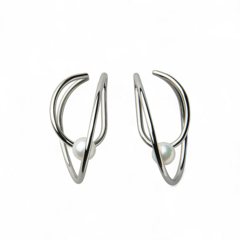 Supple あこや真珠 イヤーカフ(両耳)　7.0-7.5mm SUS316L