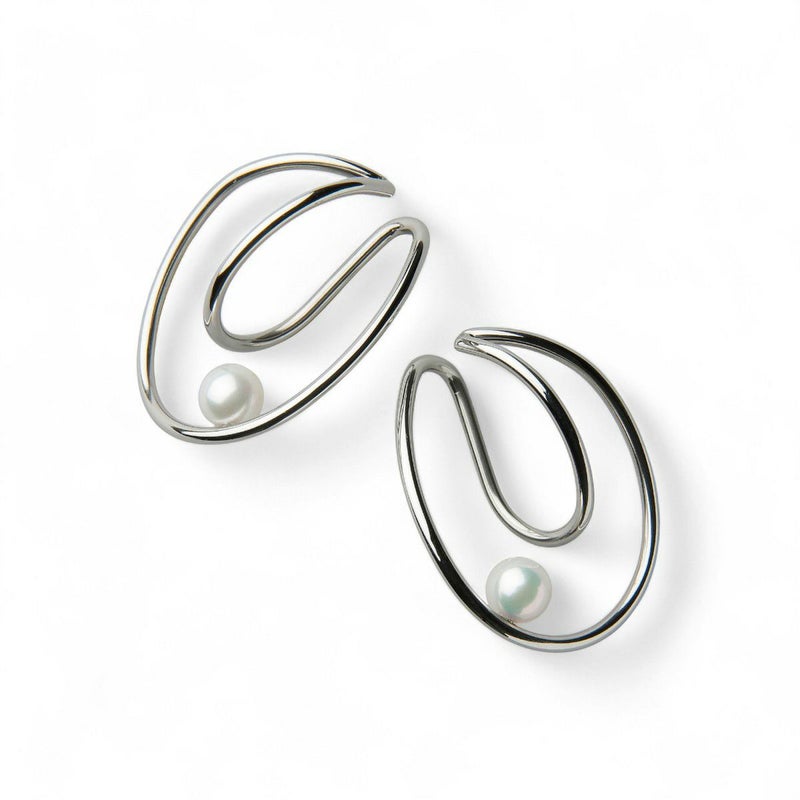 Supple あこや真珠 イヤーカフ(両耳)　7.0-7.5mm SUS316L