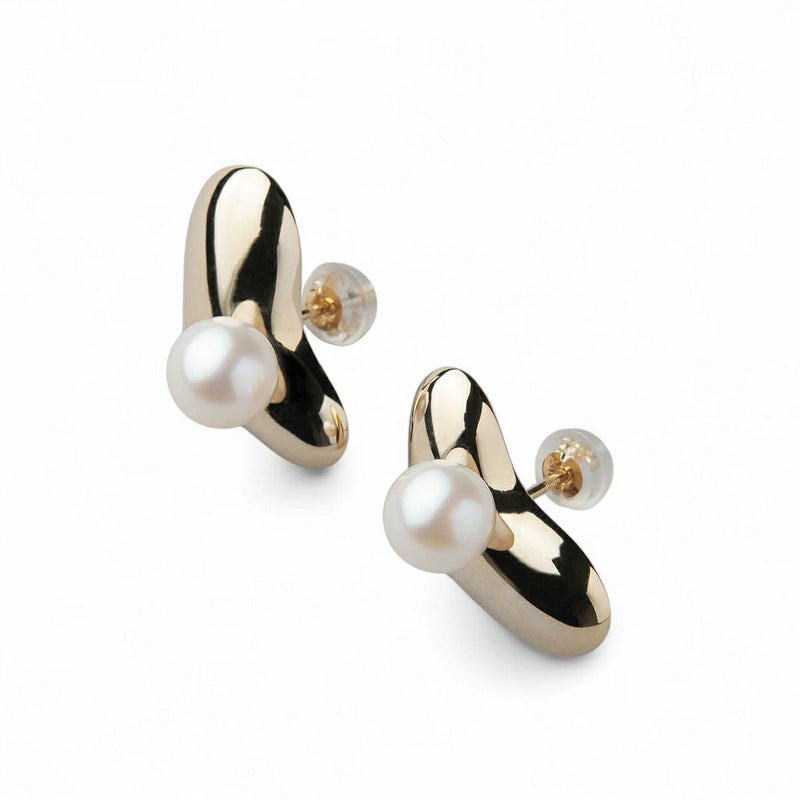 Supple あこや真珠 ハートピアス　7.0-7.5mm SV925 GP