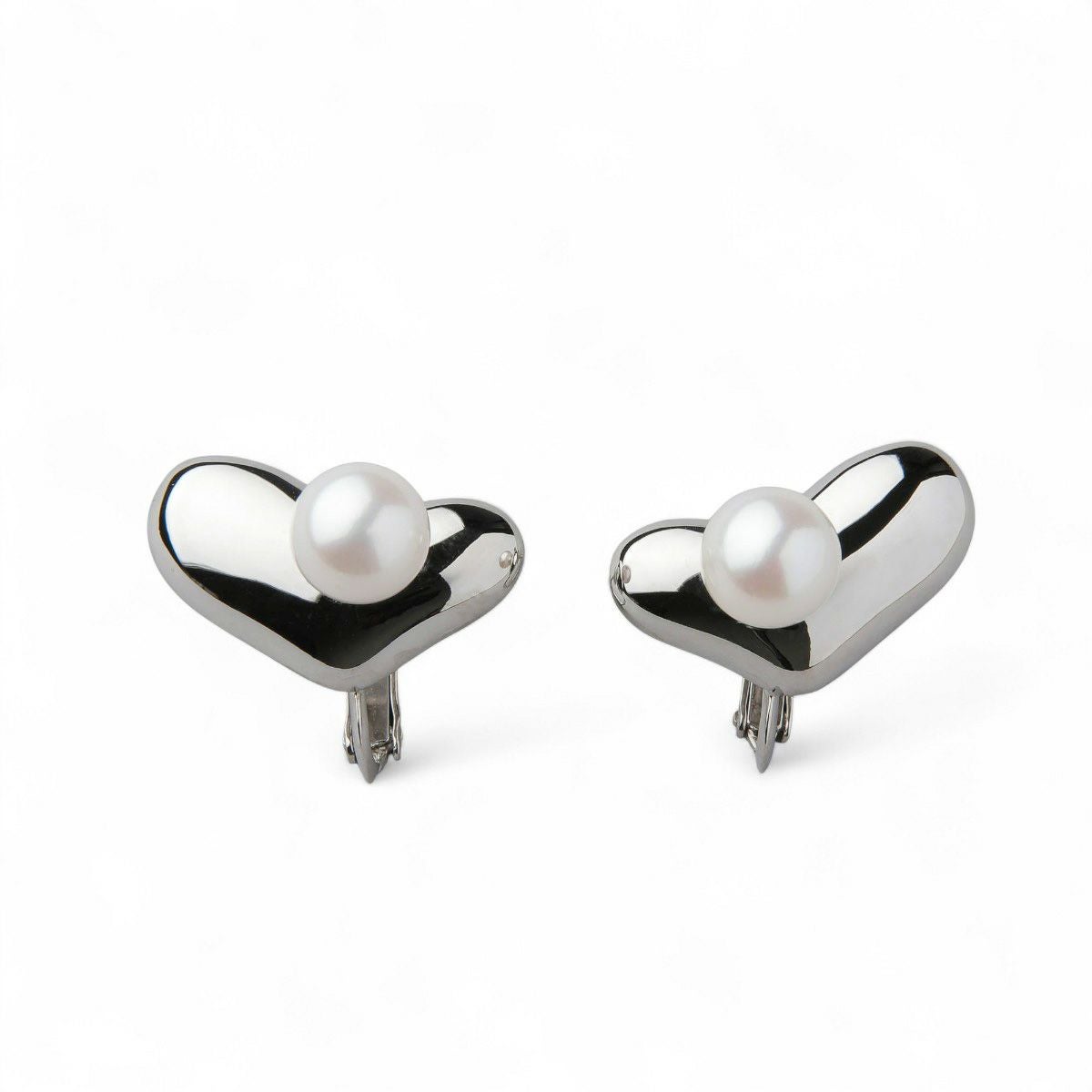 Supple あこや真珠 ハートイヤリング　7.0-7.5mm SV925