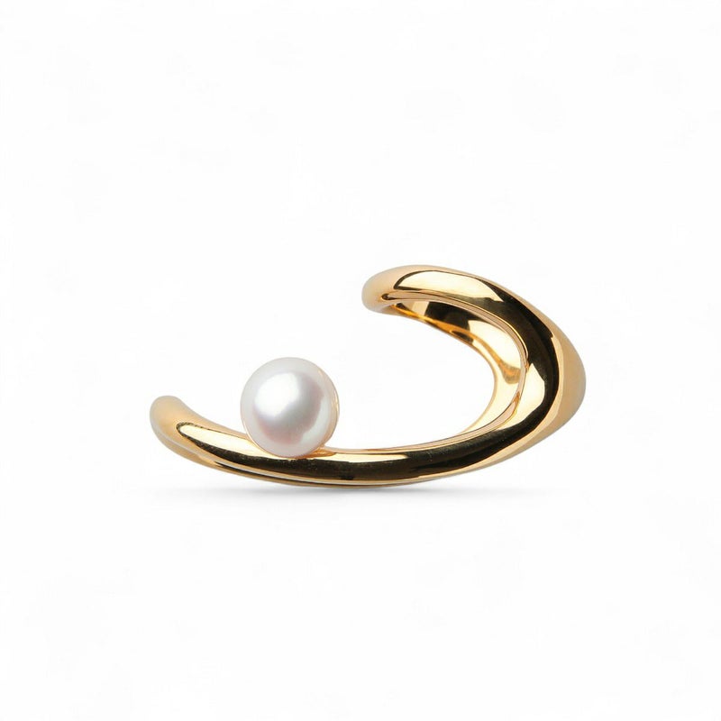  Supple あこや真珠 ダブルフィンガーリング　8.5-9.0mm SV925 GP