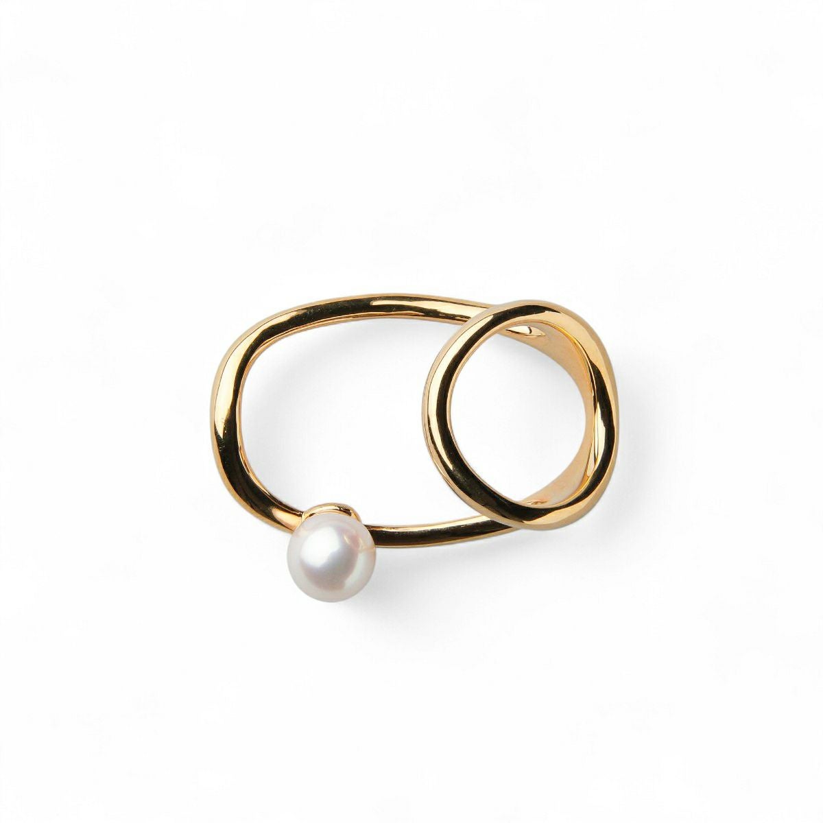  Supple あこや真珠 ダブルフィンガーリング　8.5-9.0mm SV925 GP