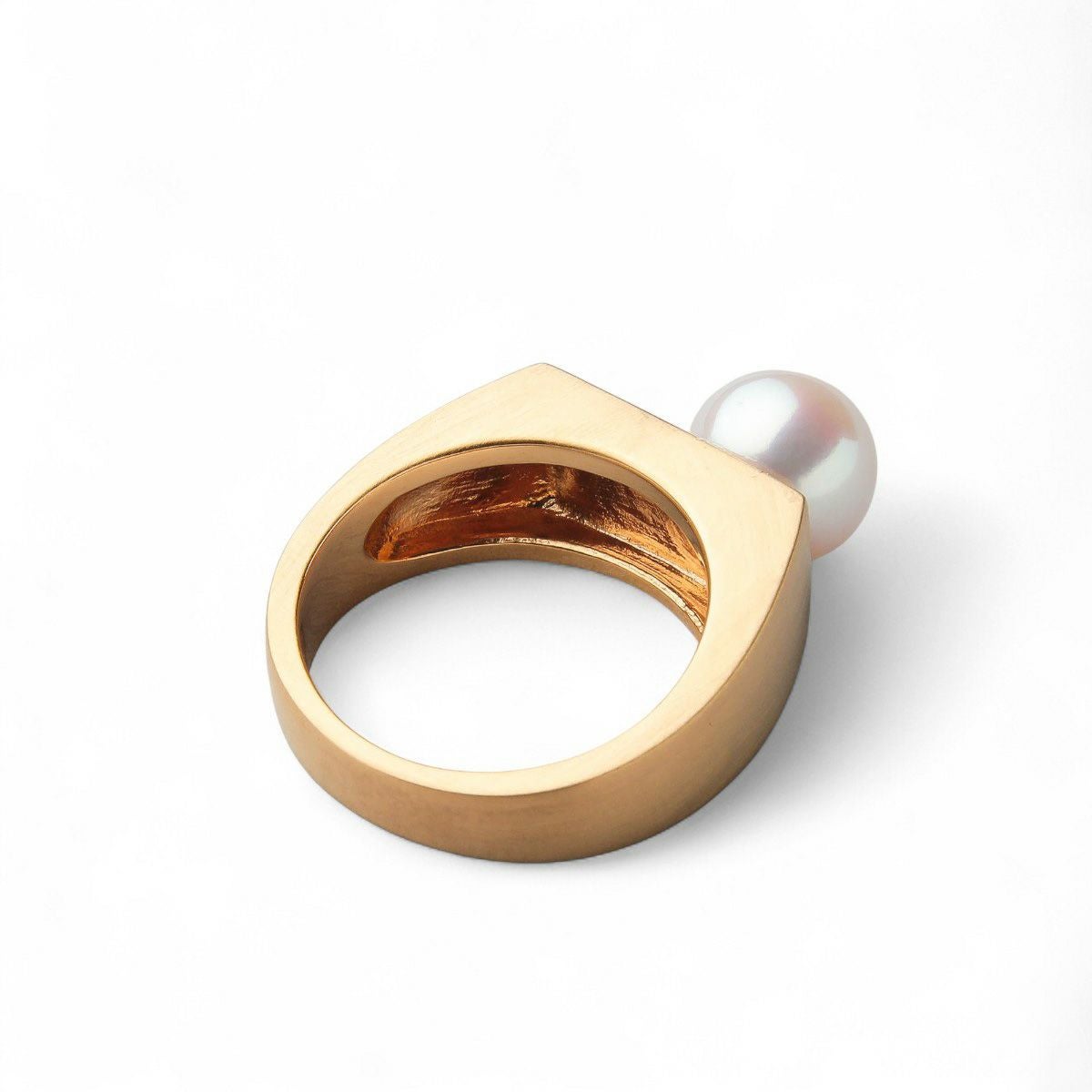 Supple あこや真珠 シグネットリング 8.5-9.0mm SV925 GP