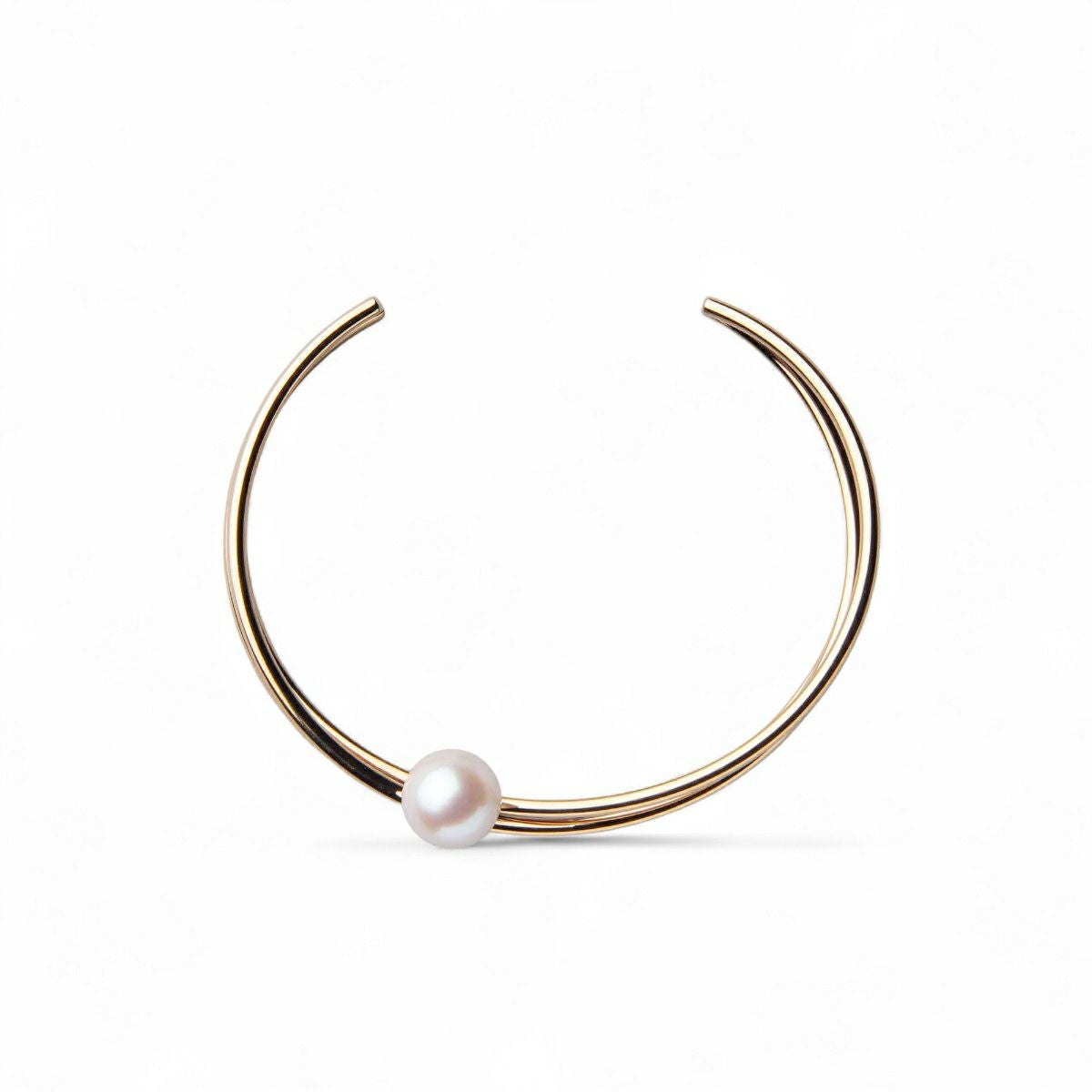 Supple あこや真珠 3連バングル　8.5-9.0mm SUS316L GP