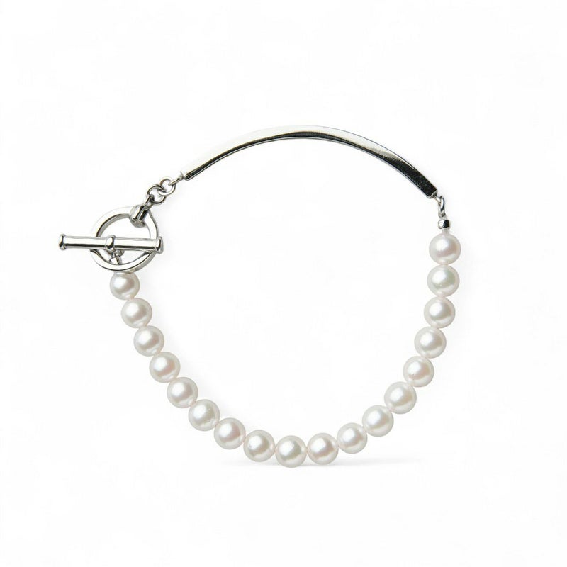 Supple あこや真珠 ハーフブレスレット　5.5-6.0mm SUS316L