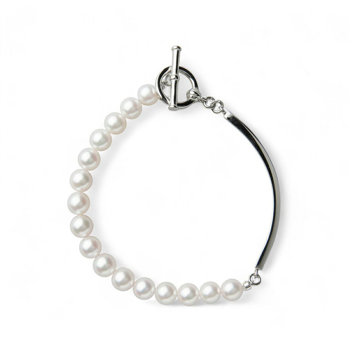 Supple あこや真珠 ハーフブレスレット　6.5-7.0mm SUS316L