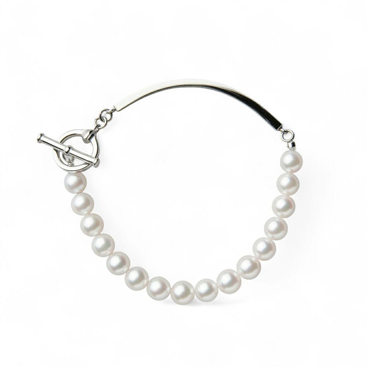 Supple あこや真珠 ハーフブレスレット　6.5-7.0mm SUS316L