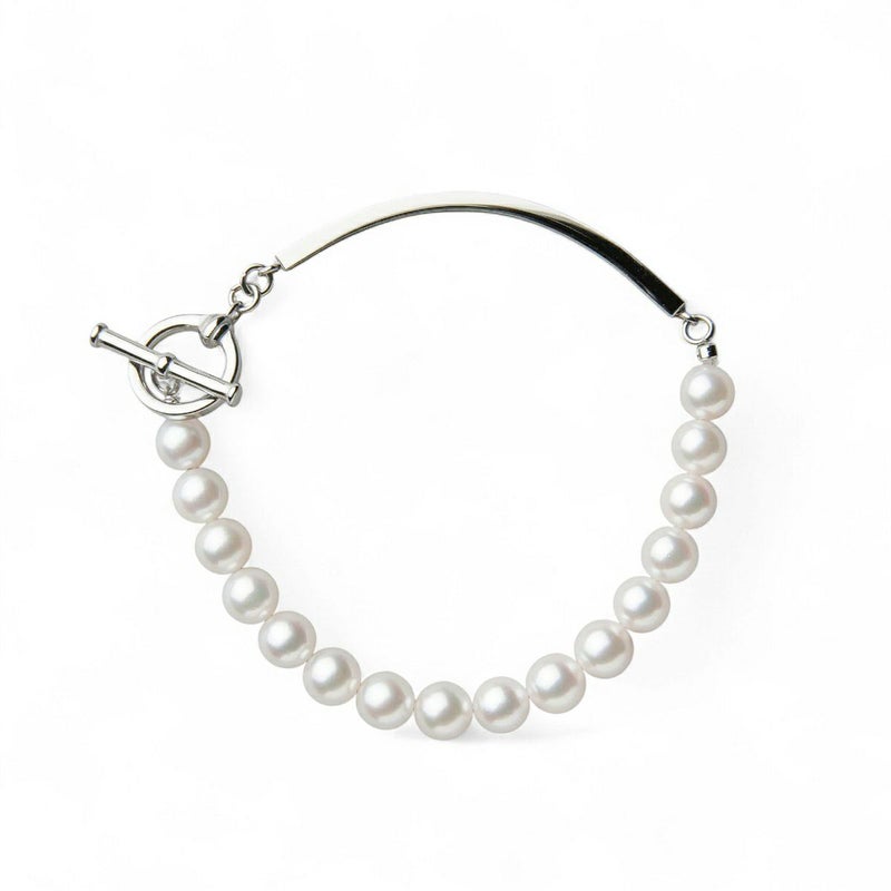 Supple あこや真珠 ハーフブレスレット　6.5-7.0mm SUS316L