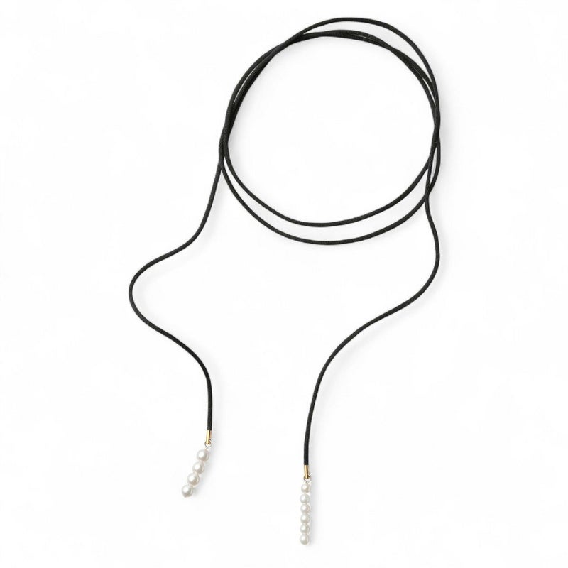 Supple あこや真珠 チョーカー　5.5-7.0mm コットンサテン