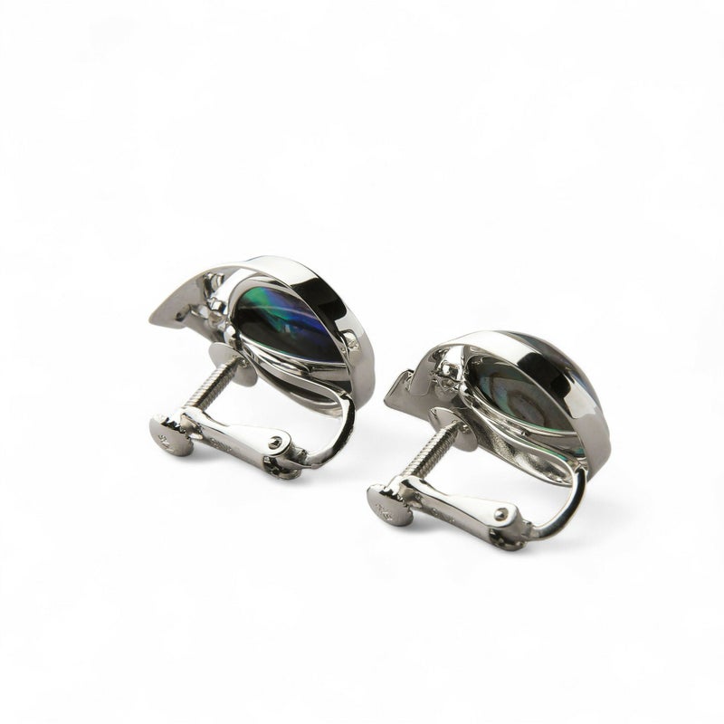 Abalone アワビ真珠 イヤリング　10mmUP K18YG RhP