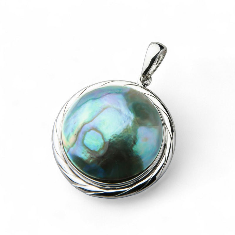  Abalone アワビ真珠 ペンダントトップ　15mmUP K18YG RfP