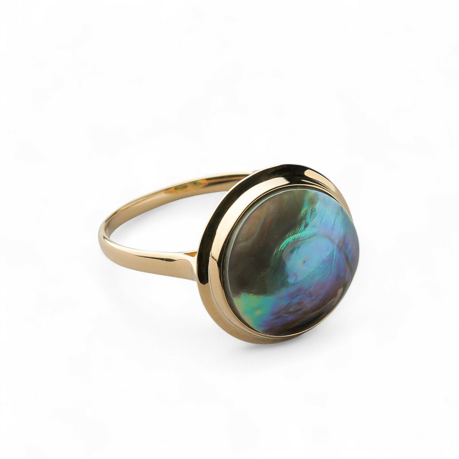 Abalone アワビ真珠 リング12mmUP K18YG