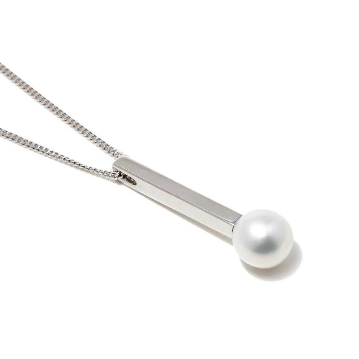 レクタングルペンダント　 淡水真珠 10mmUP SILVER925