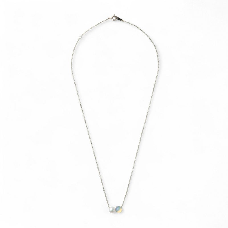 あこや真珠×オパール ペンダント　5.5-6.0mm/6mmUP K10YG