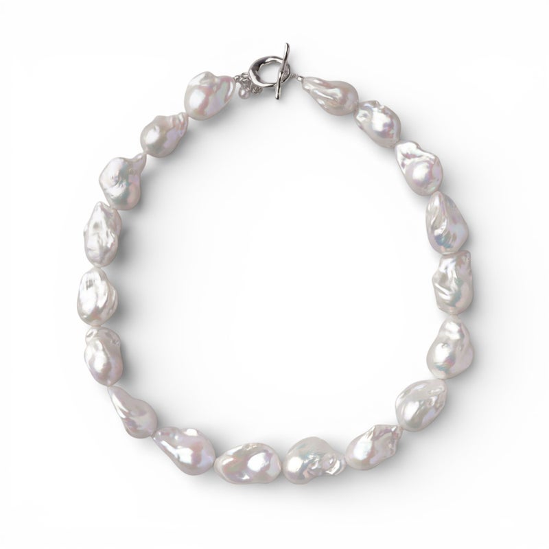 マルレナ マリーマンテルバロックパールネックレス　淡水真珠 12mmUP SV925