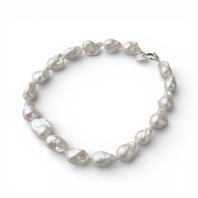 マルレナ マリーマンテルバロックパールネックレス　淡水真珠 12mmUP SV925