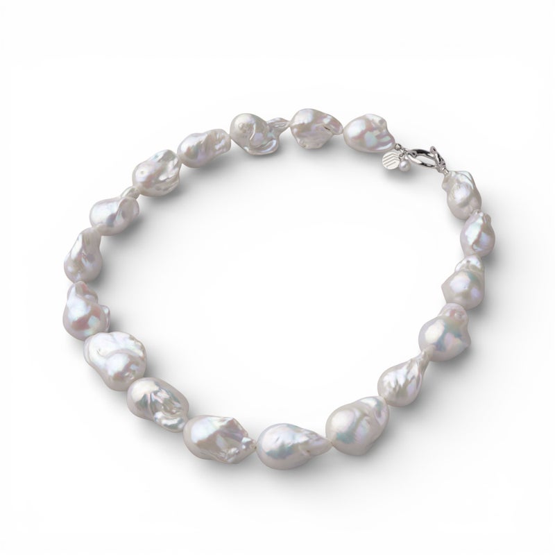 マルレナ マリーマンテルバロックパールネックレス　淡水真珠 12mmUP SV925