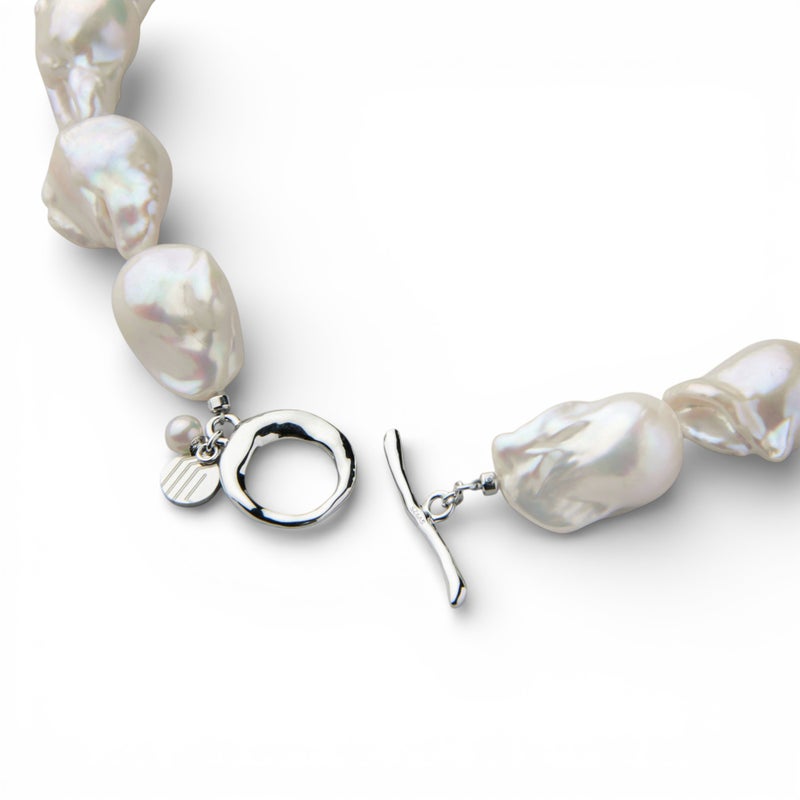 マルレナ マリーマンテルバロックパールネックレス　淡水真珠 12mmUP SV925