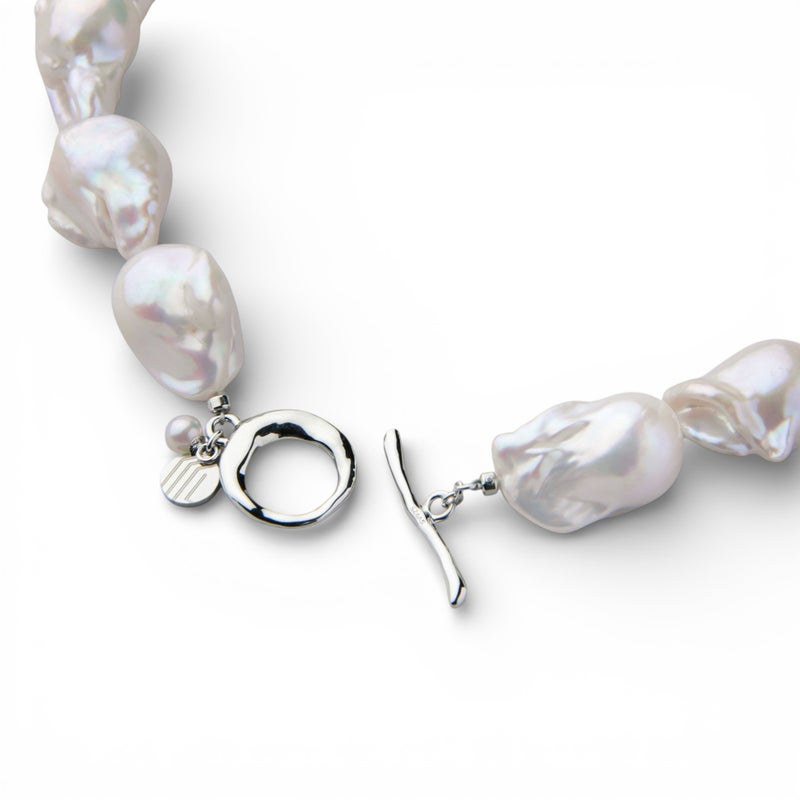 マルレナ マリーマンテルバロックパールネックレス　淡水真珠 12mmUP SV925