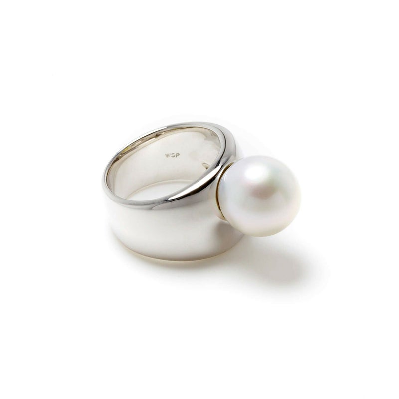 マルレナ マルゴリング　淡水真珠11mmUP ホワイト SV925