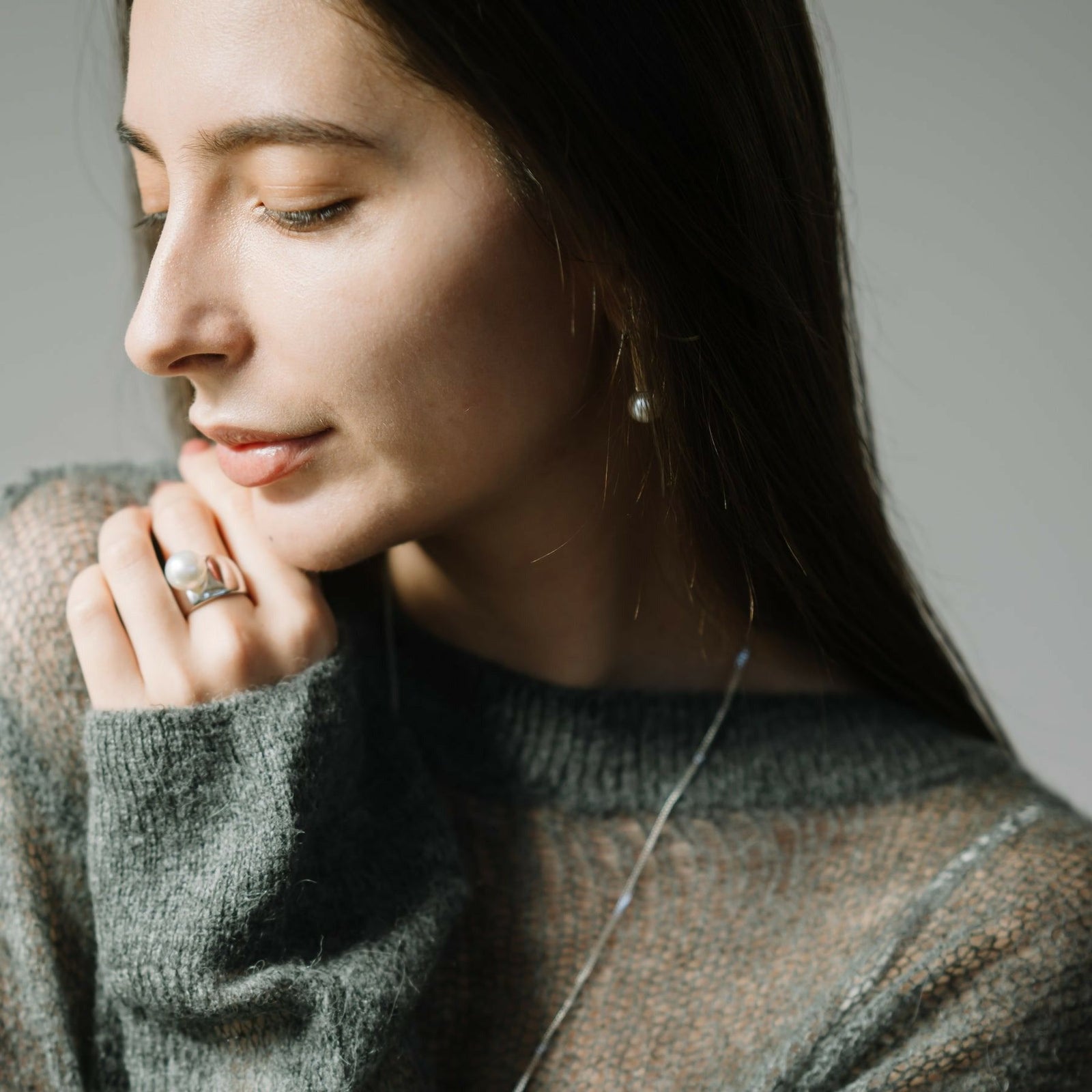 マルレナ マルゴリング　淡水真珠11mmUP ホワイト SV925