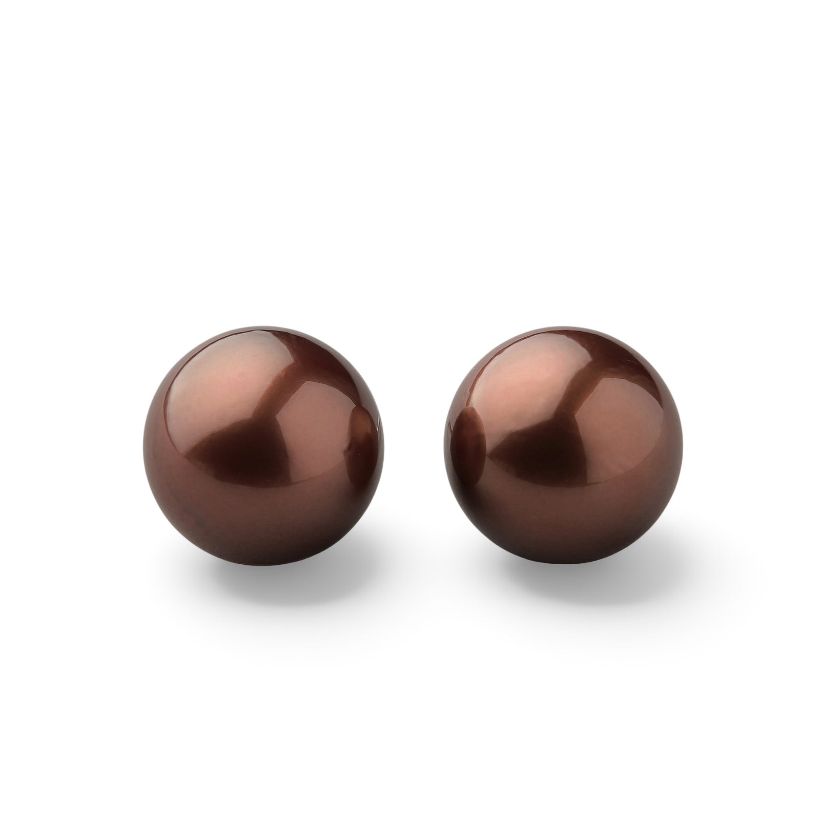 Chocolat タヒチ黒蝶真珠 ピアス　13mmUP K18YG