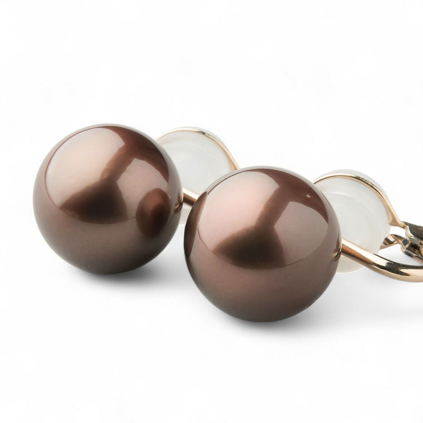 Chocolat タヒチ黒蝶真珠 イヤリング　13mmUP K18YG