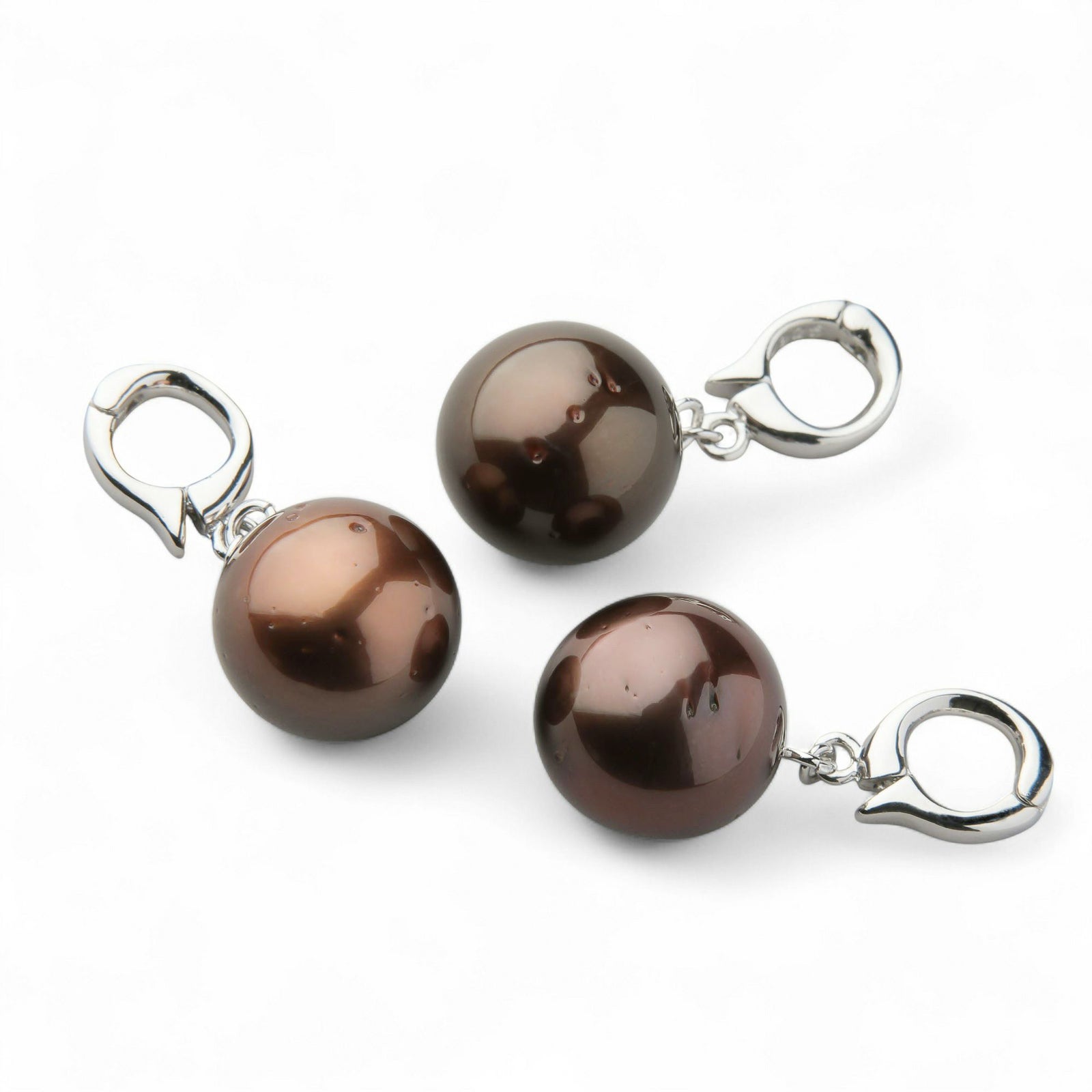 Chocolat タヒチ黒蝶真珠 ペンダントトップ/クリッカー 13mmUP SV925