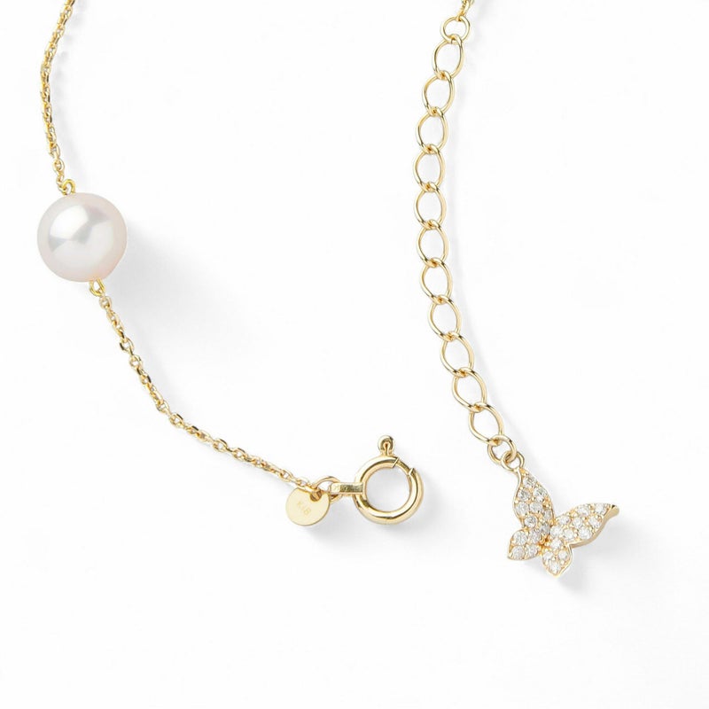 petit amie あこや真珠 ステーションブレスレット 6.0-6.5mm K18YG