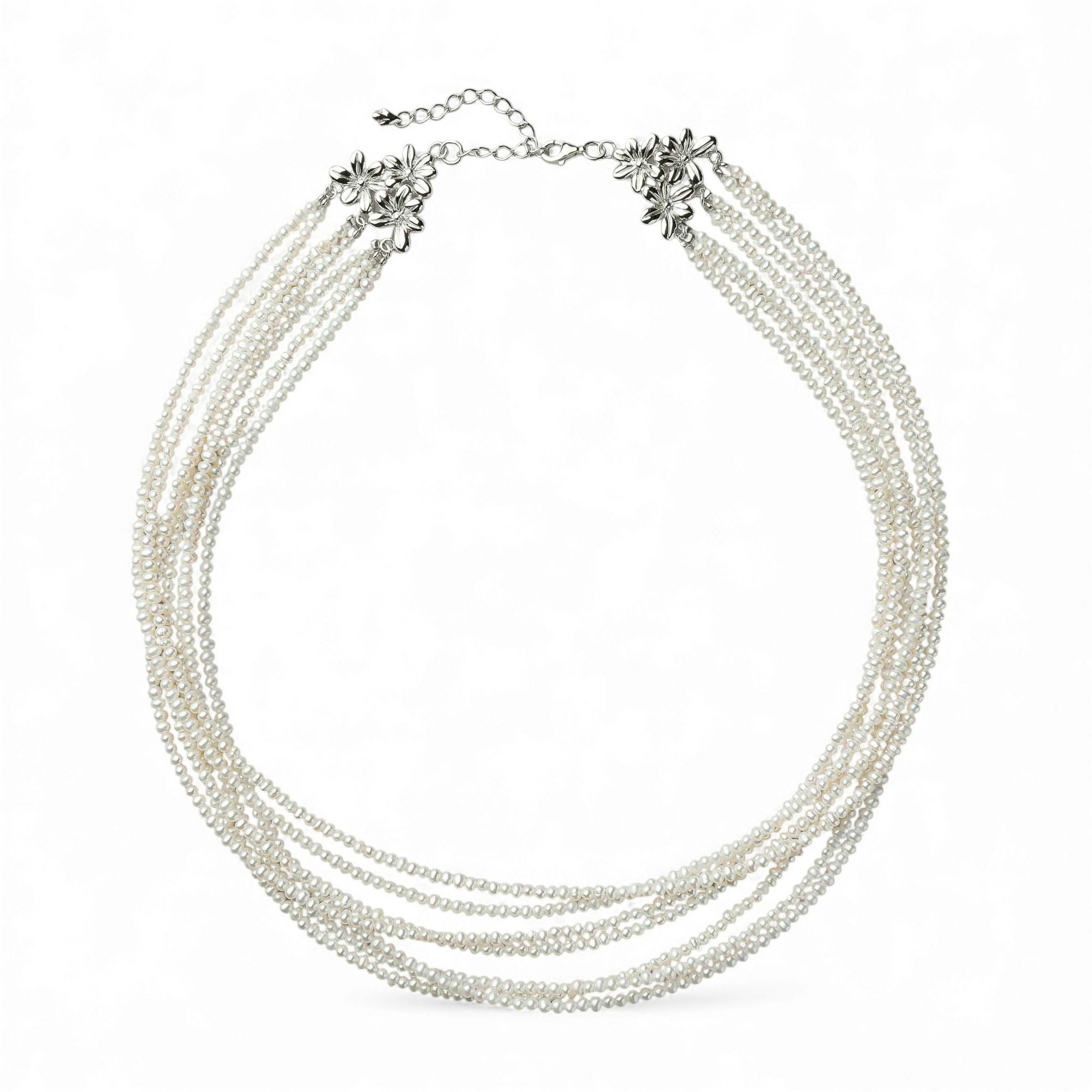 淡水真珠 7連 ネックレス2.0-2.5mm SV925 多連 | 淡水真珠ネックレス