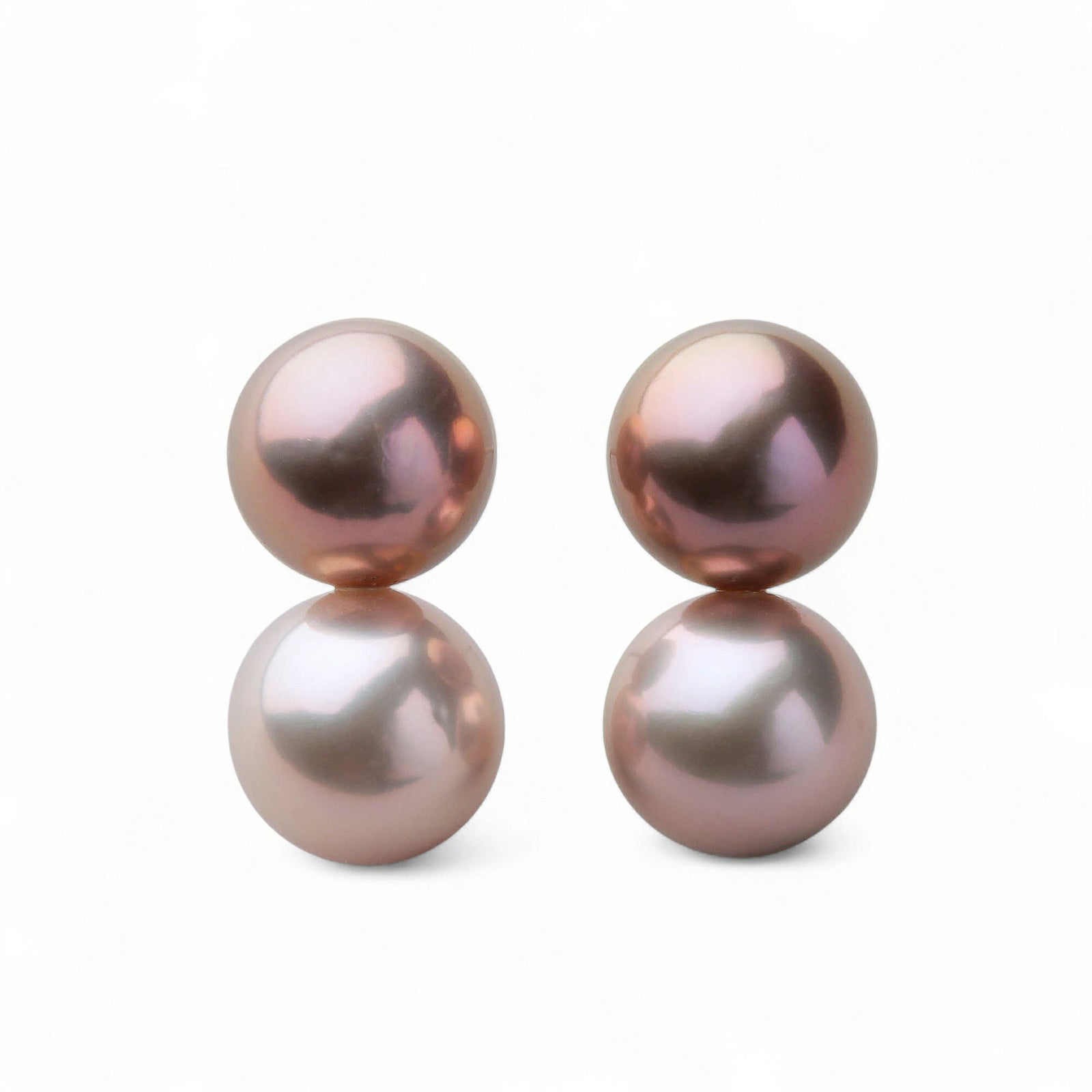 Bubble 淡水真珠 ダブルピアス　9mmUP K14WG