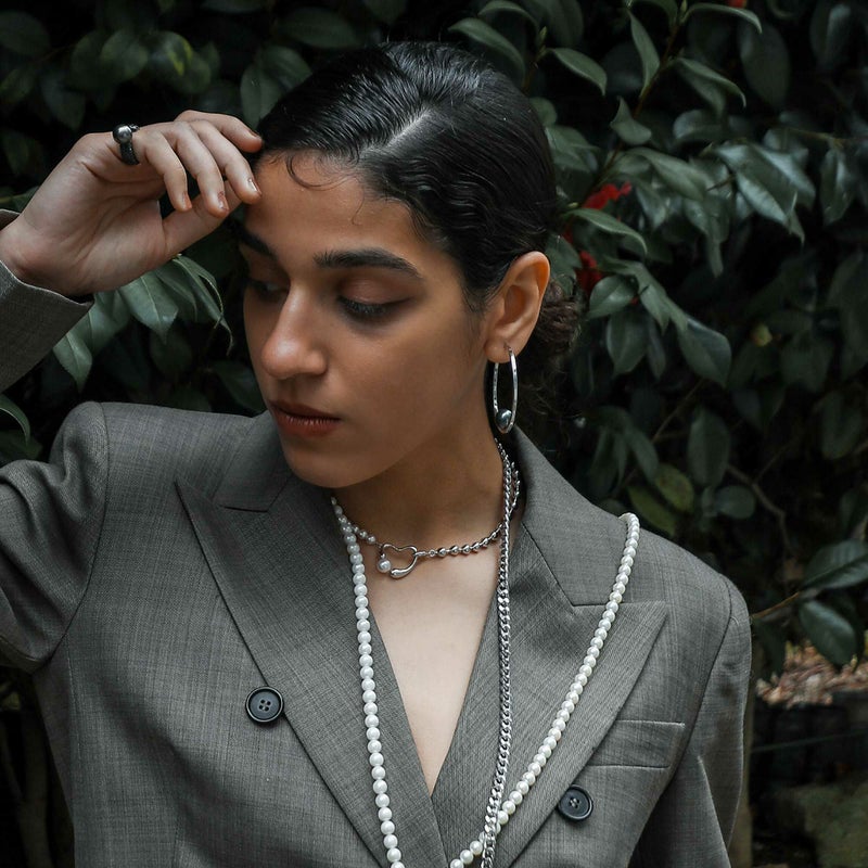 マルレナ ミラージュピアス タヒチ黒蝶真珠　11mmUP SV925/K14WG