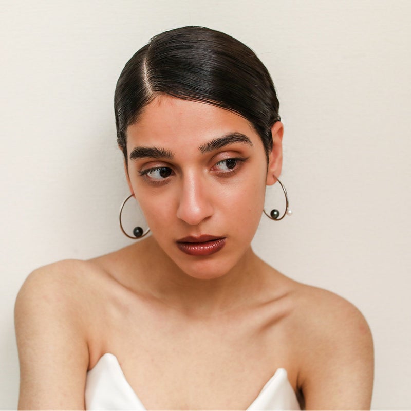 マルレナ ミラージュピアス タヒチ黒蝶真珠　11mmUP SV925/K14WG