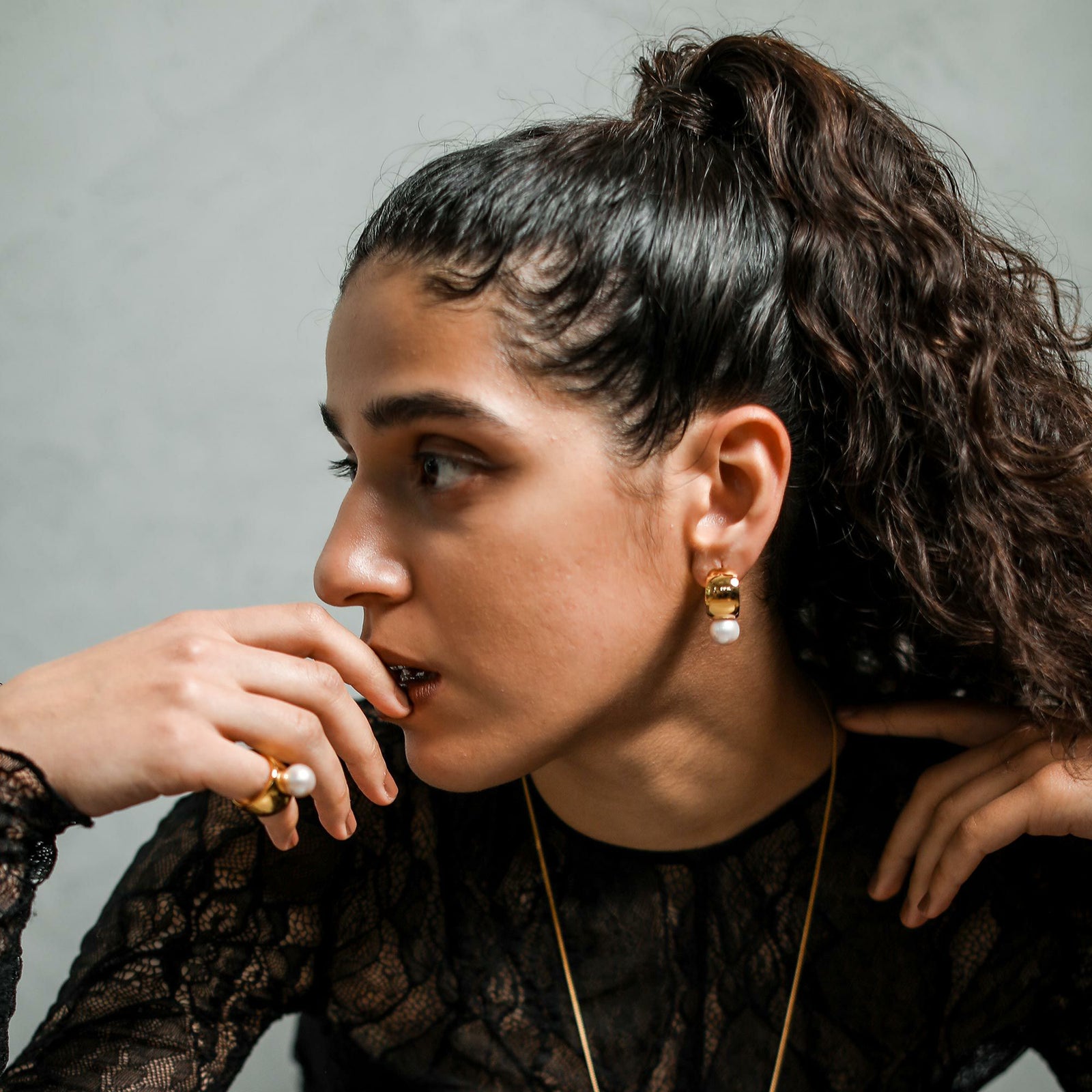 マルレナ マルゴピアス 淡水真珠　11mmUP SV925 GP/K18YG