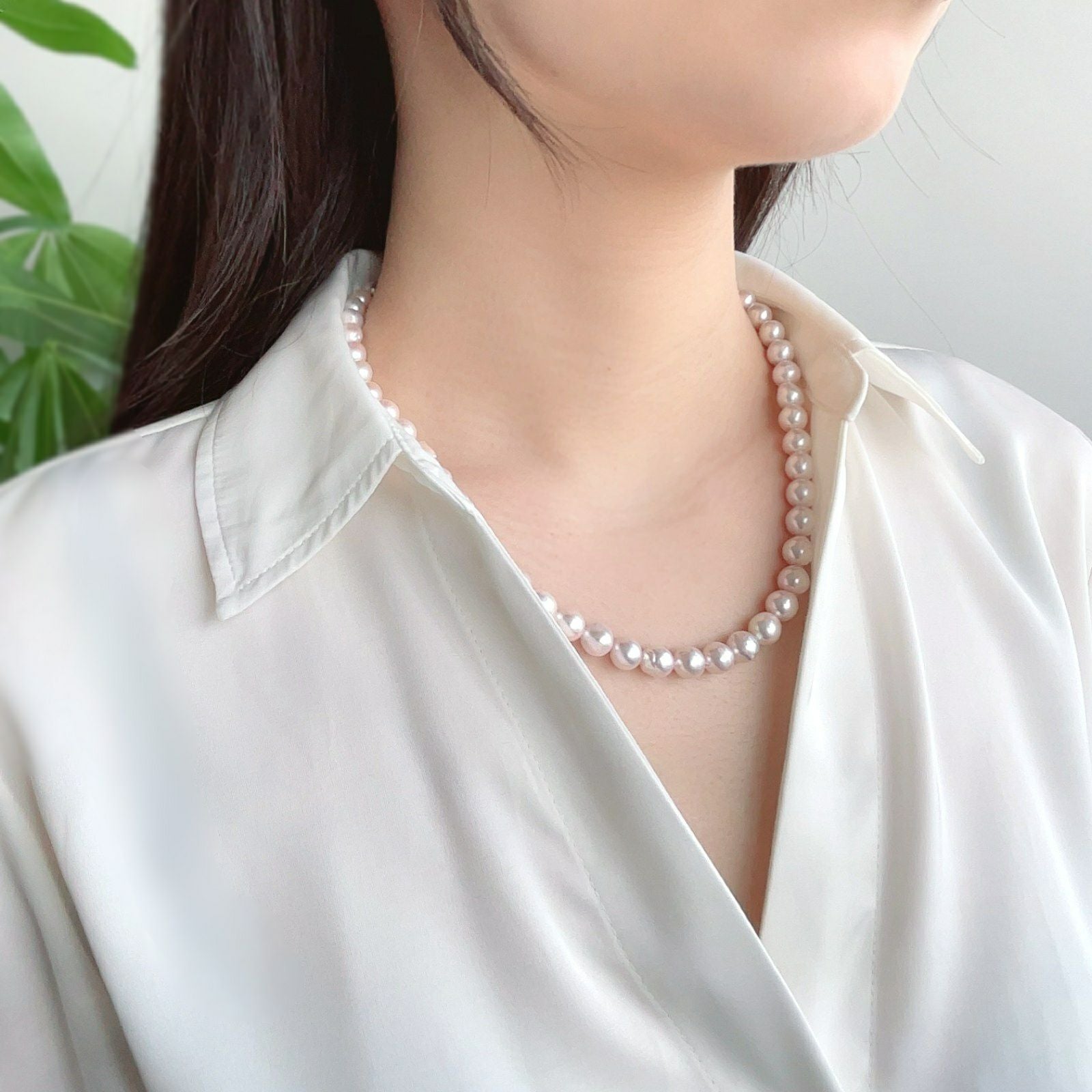 WEB限定】あこや真珠 バロック ネックレス 7.5-8.0mm SV925 | 7.0-8.0mm