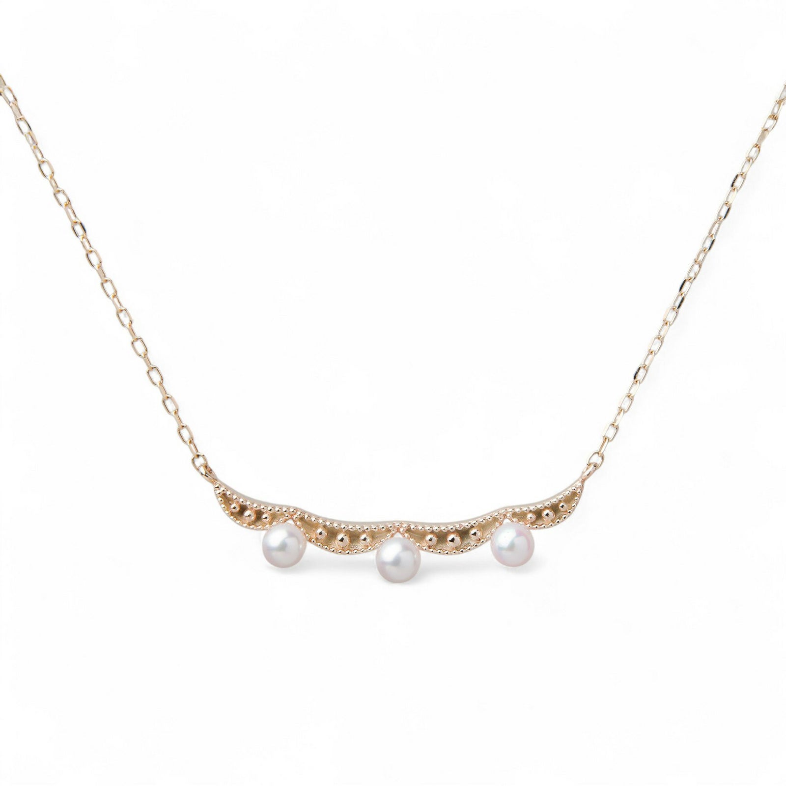 Fleur Eclat あこや真珠 ティアラペンダント 3.0-3.5mm K10YG