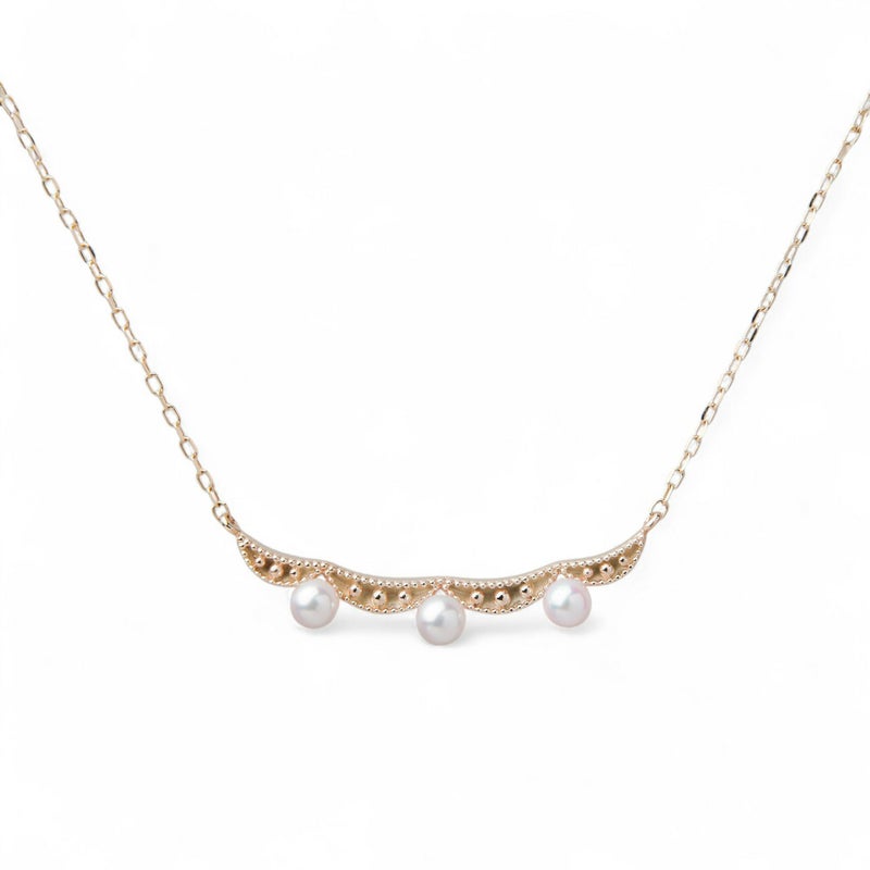 Fleur Eclat あこや真珠 ティアラペンダント 3.0-3.5mm K10YG