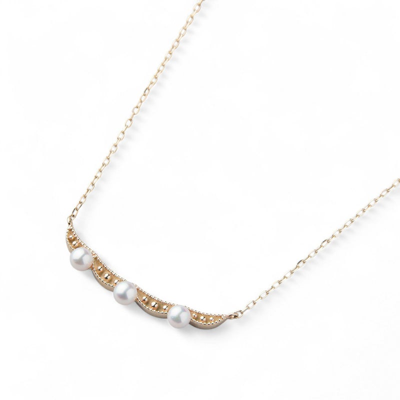 Fleur Eclat あこや真珠 ティアラペンダント 3.0-3.5mm K10YG