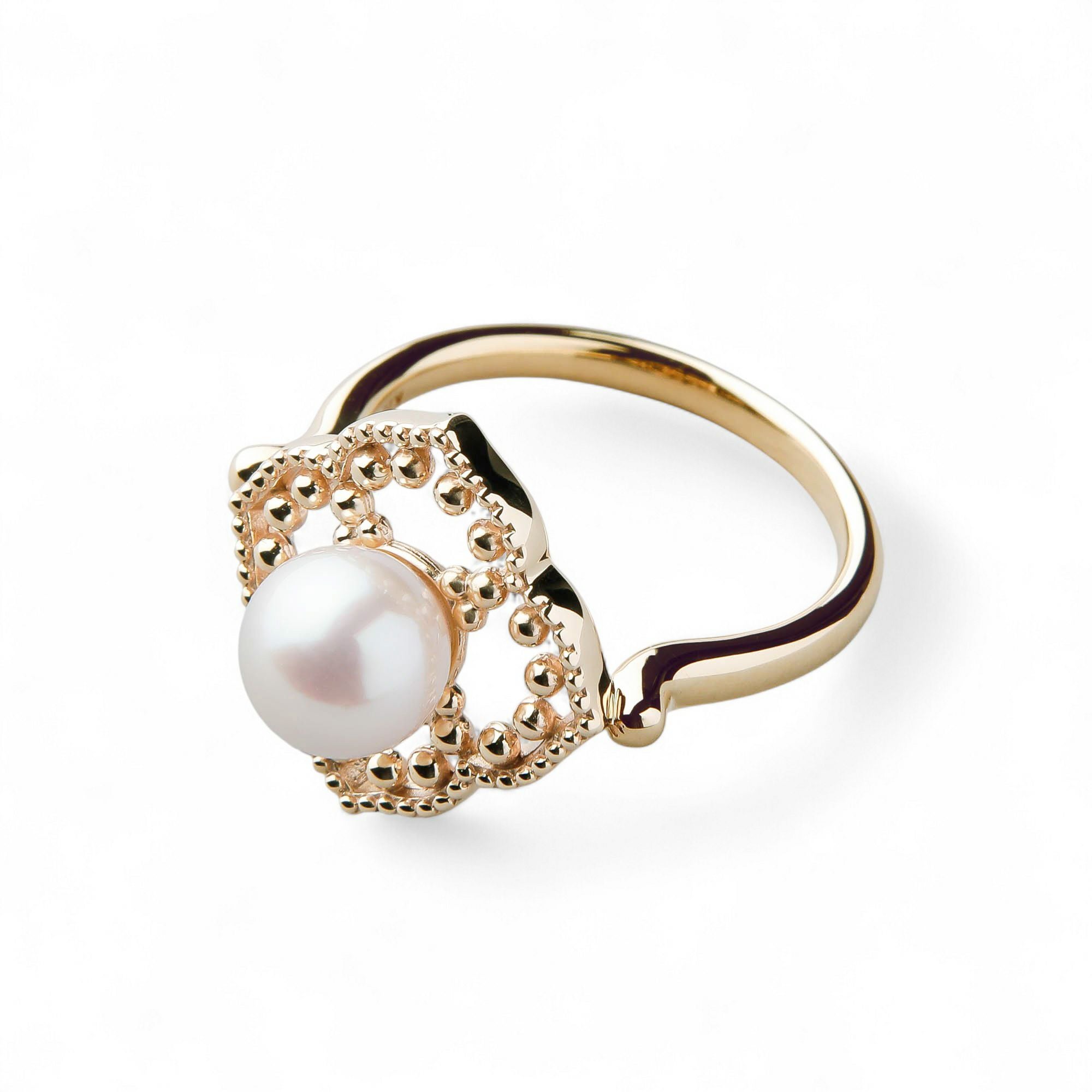 Fleur Eclat あこや真珠 フラワーリング 6.5-7.0mm K10YG | あこや真珠