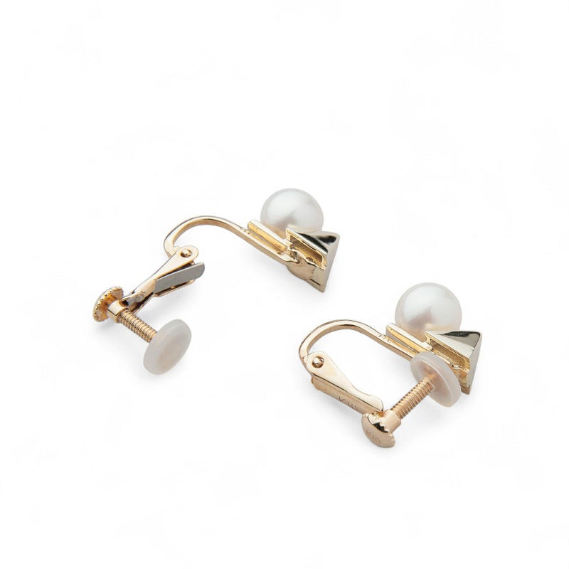 Carina あこや真珠 イヤリング　5.5-6.0mm K10YG