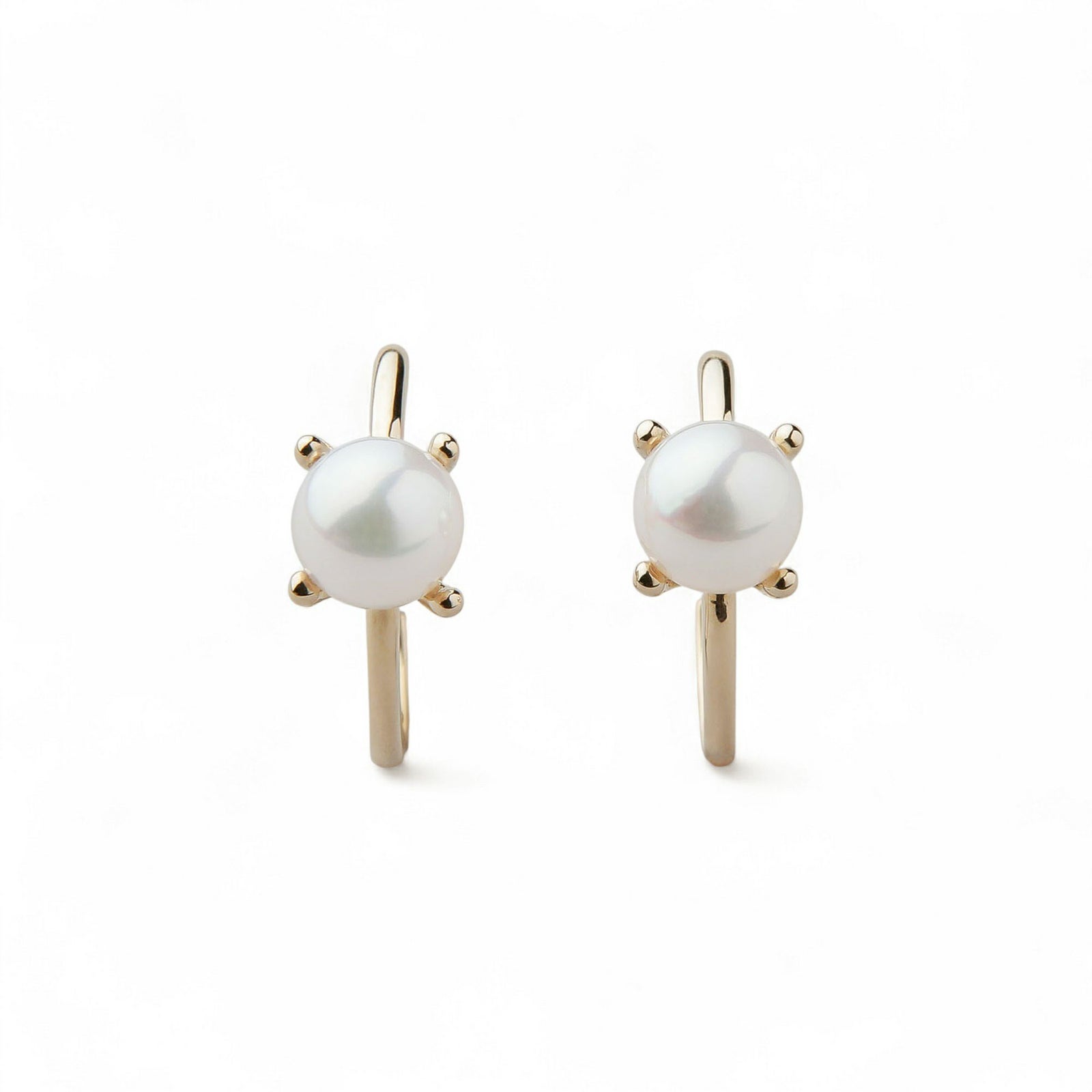 Carina あこや真珠 フープピアス　5.5-6.0mm K10YG