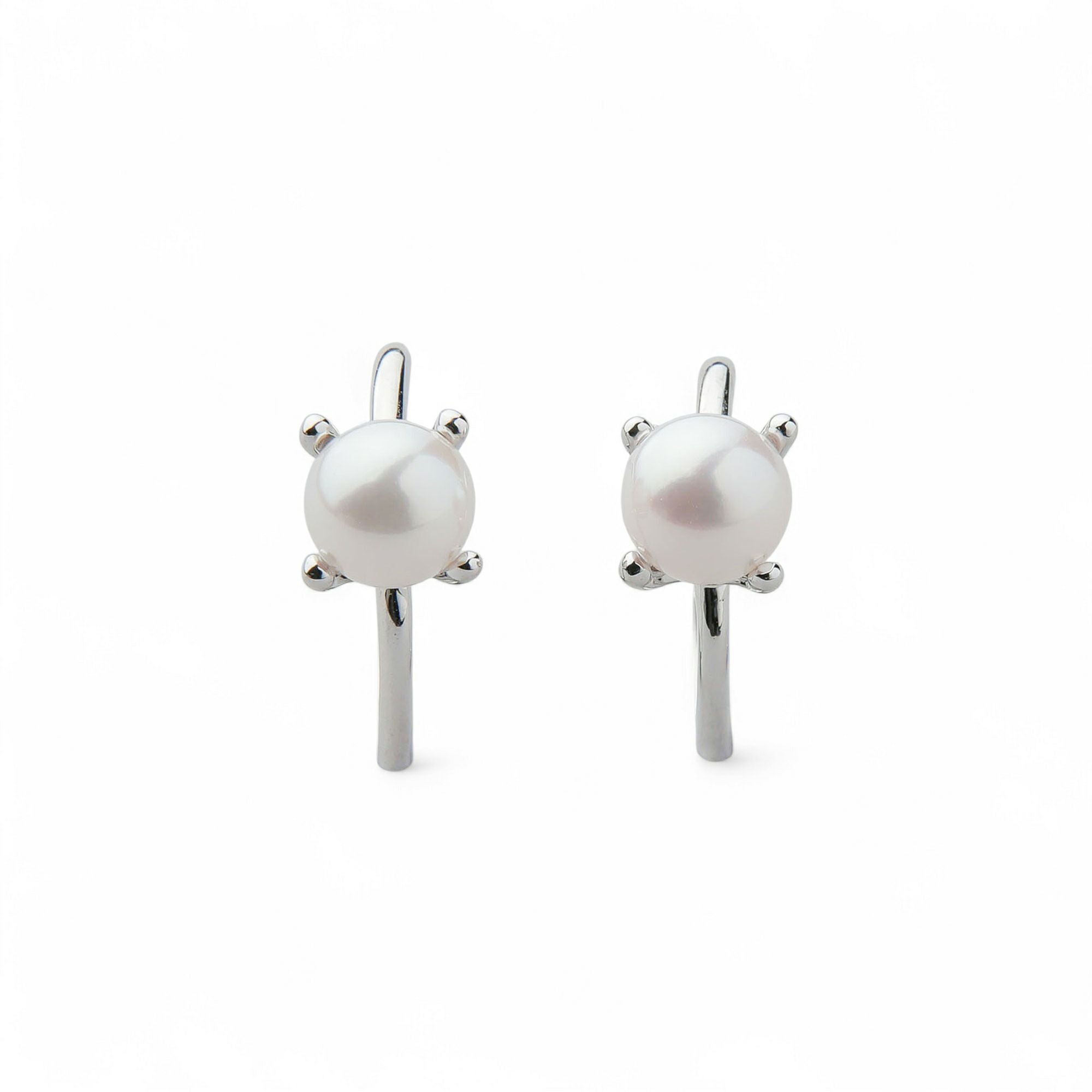 Carina あこや真珠 フープピアス 5.5-6.0mm K10WG | WSP（ダブル