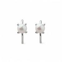 Carina あこや真珠 フープピアス 5.5-6.0mm K10WG | WSP（ダブル 