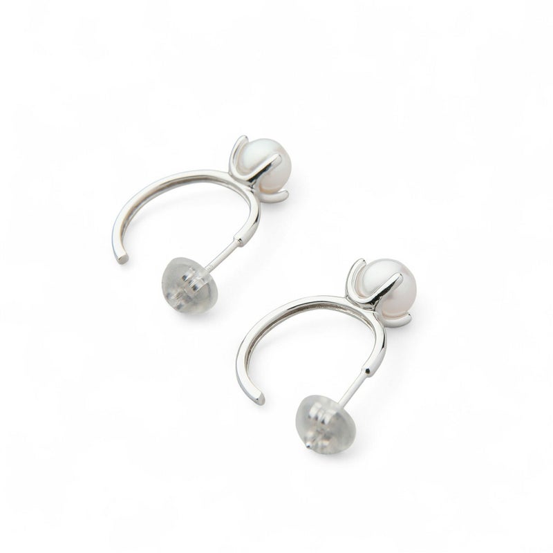 Carina あこや真珠 フープピアス　5.5-6.0mm K10WG