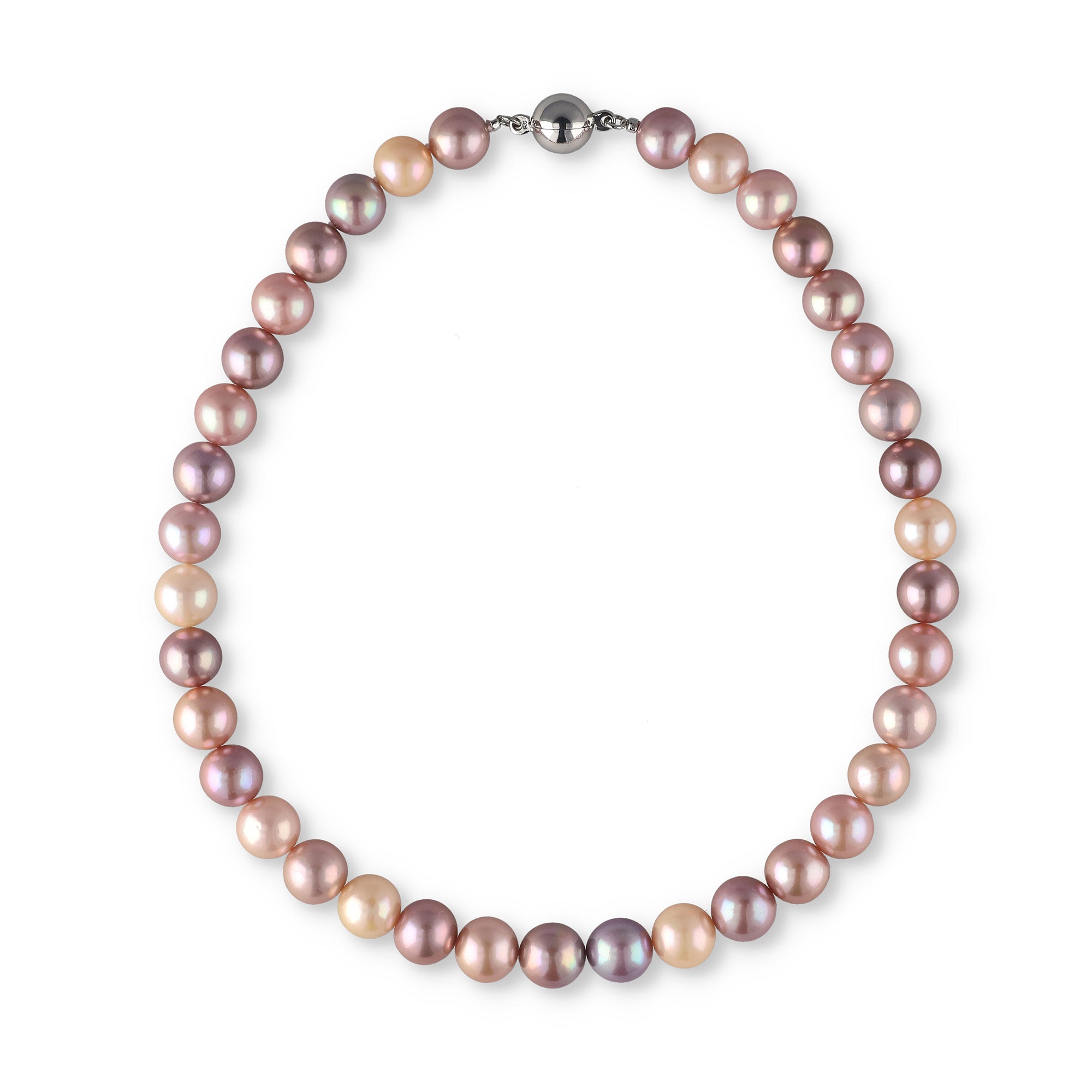 淡水真珠 (有核) ネックレス11.0-11.9mm キングフィッシャー鑑別