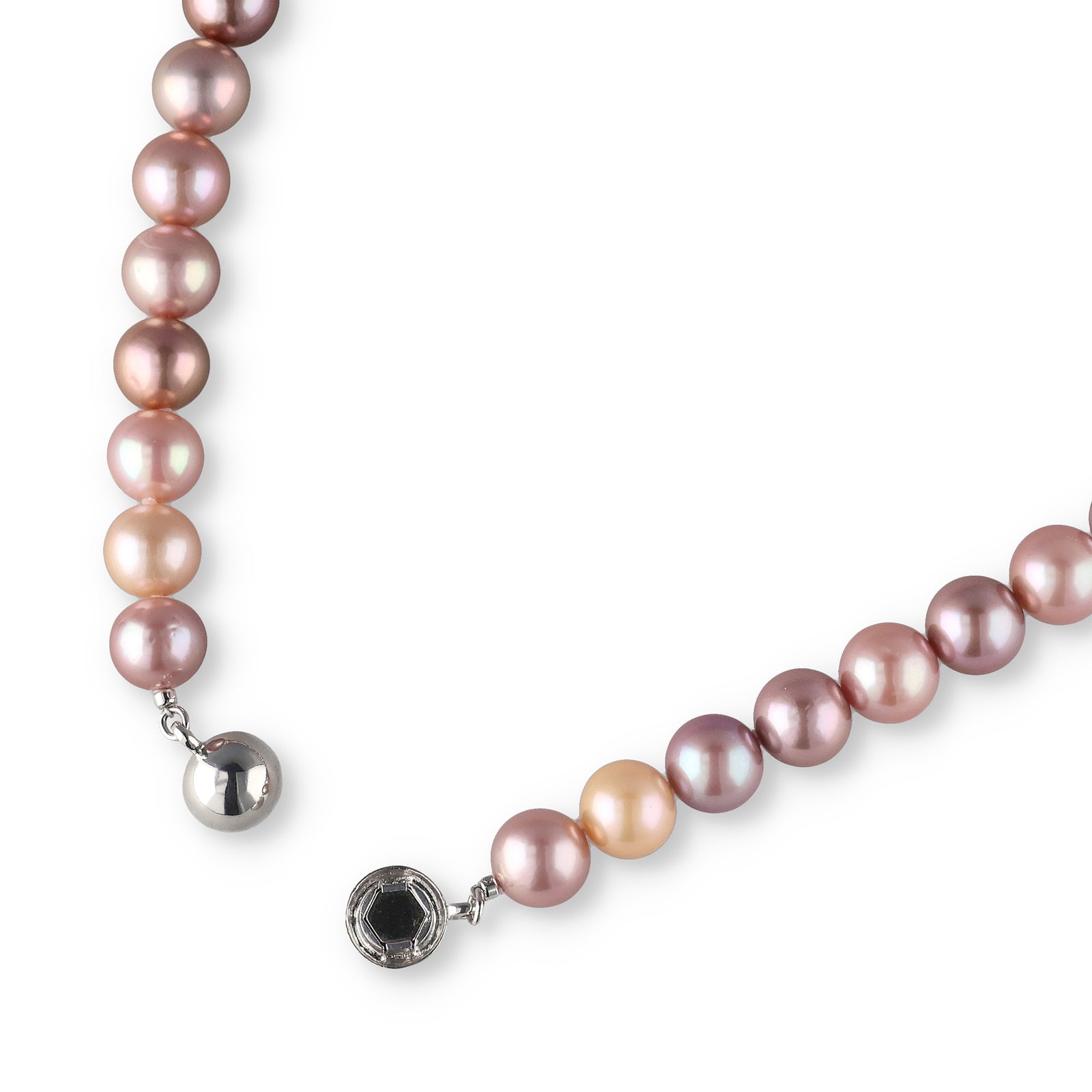 淡水真珠 (有核) ネックレス　10.3-12.0mm キングフィッシャー鑑別 -Mauvette-