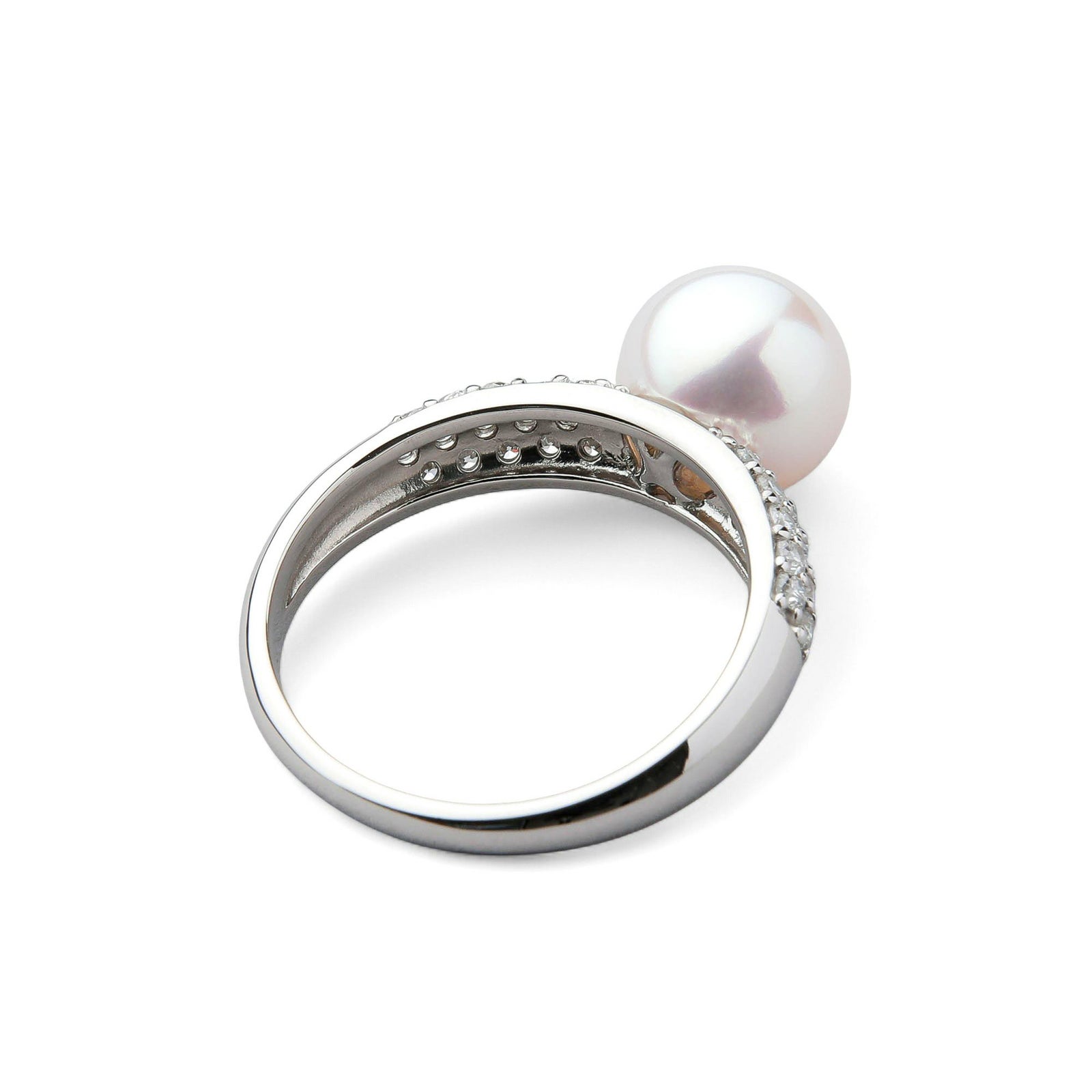 オーロラ花珠真珠 リング8.5-9.0mm PT900 -Premium-